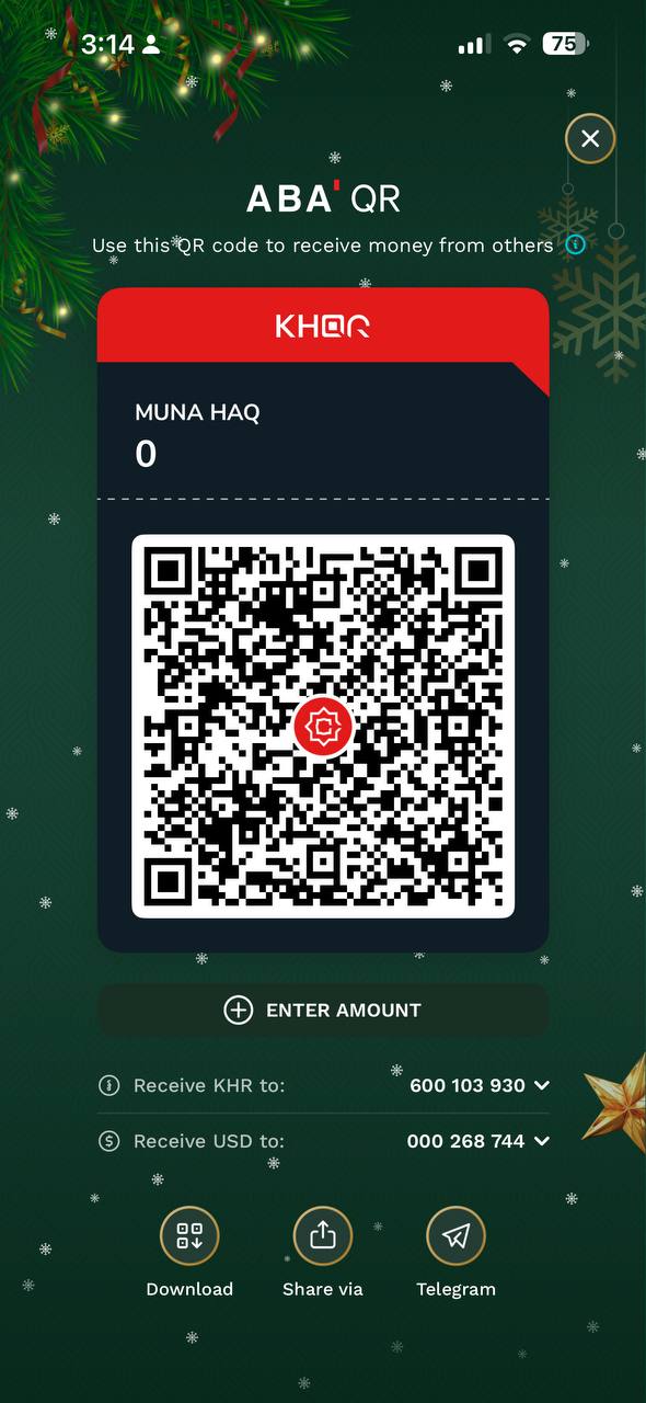 ABA QR code for Muna Haq